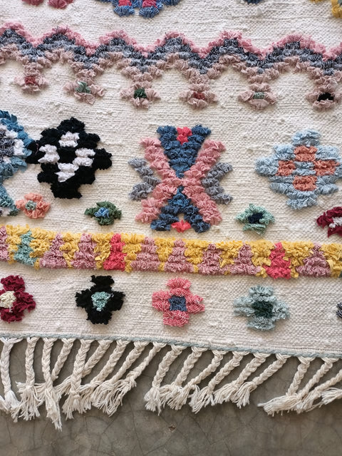 Tapis berbère - Boucherouite Nouveau 1.50m x 1.02m Design Azilal