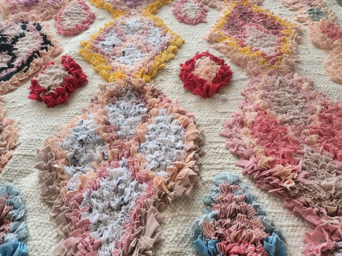 Tapis berbère - Boucherouite Nouveau 1.55m x 1.06m Design Azilal