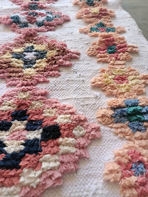 Tapis berbère - Boucherouite Nouveau 1.20m x 0.70m Design Azilal