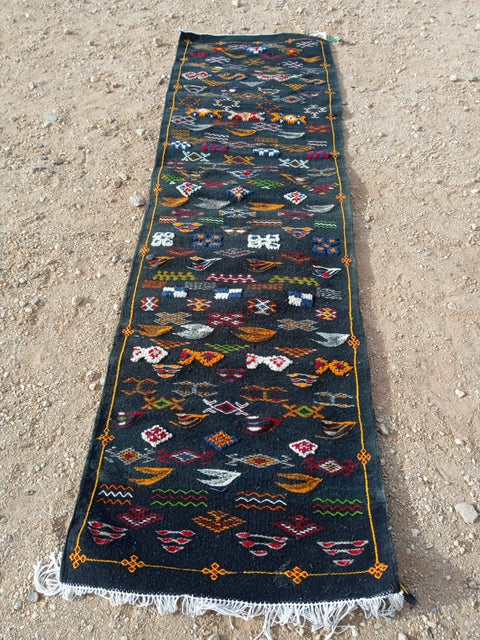 Tapis berbère - Kilim de Taznakht 2.56m x 0.76m