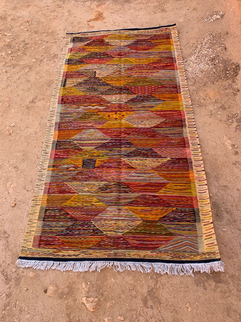 Tapis berbère - Kilim de Taznakht 2.06m x 1.04m