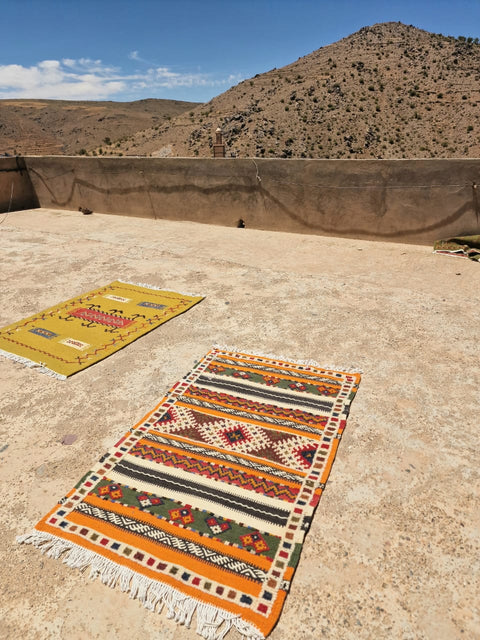 Tapis berbère - Kilim Glaoui de Taznakht 1.05m x 0.66m