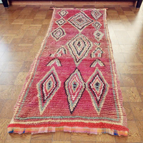 Tapis berbère Azilal Vintage - 2.66m x 1.15m