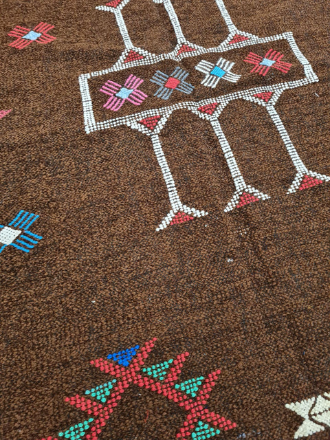 Berber carpet - Kilim of Taznakht velvet 1.46mx 0.93m