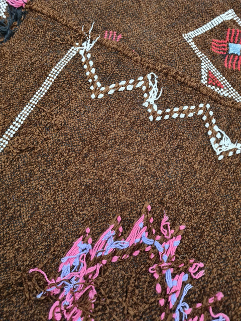 Berber carpet - Kilim of Taznakht velvet 1.46mx 0.93m