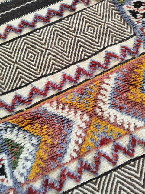 Tapis berbère - Kilim de Taznakht 2.23m x 0.62m