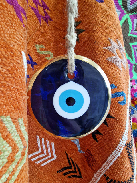 Œil turc nazar 🧿 doré à l'or fin