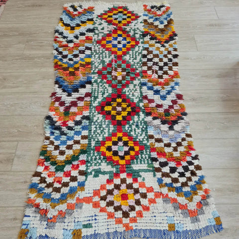 Tapis berbère - Boucherouite 1.82m x 0,83m