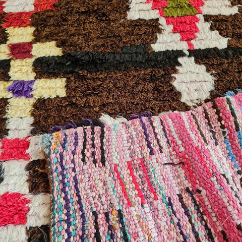 Tapis berbère - Boucherouite 2.10m x 0.64m