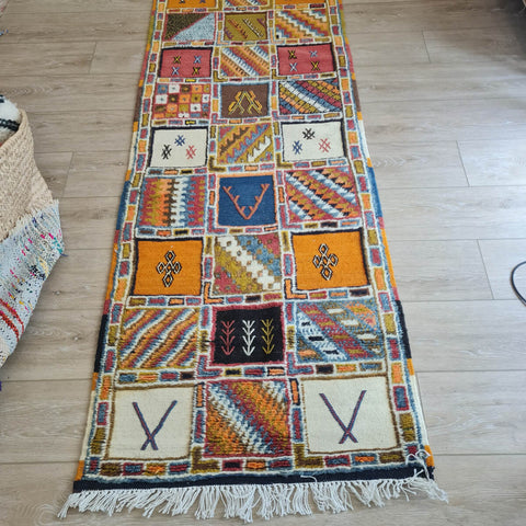 Tapis berbère - Kilim de Taznakht 3.12m x 0.74m